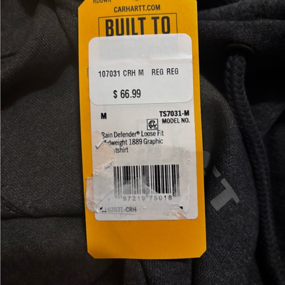 Carhartt Rain Defender Loose Fit Midweight 1889 Graphic Hoodie Men’s Size Med - Picture 10 of 12
